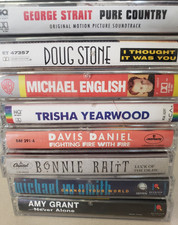 Assort lot of 8 Cassette Tapes George Strait Trisha Yearwood Bonnie Raitt