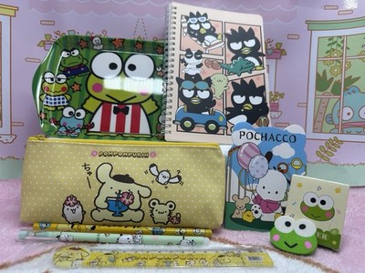 KEROPPI Teller Schmuck Schale Tablett A5 Notizbuch Gummi Bleistift Stift Lineal Badtz Konvolut