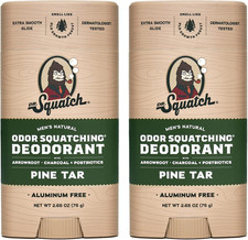 Dr. Squatch Natural Deodorant for Men 2 Pack Pine Tar – Odor-Squatching Men'S De