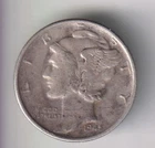 1945-S MERCURY DIME 10¢ SAN FRANCISCO 90% SILVER COIN UNITED STATES MINT