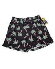 Art Class Boys Black Palm Tree Swim Trunks Size XL 14 NWT