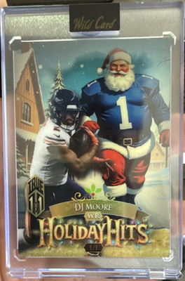 Wild Card 2025 Holiday Hits Jersey Edition D.J. Moore Bears One of One 1/1