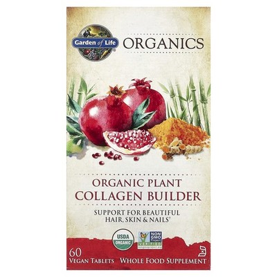 Organics, Organic Plant Collagen Builder, 60 Vegan Tablets