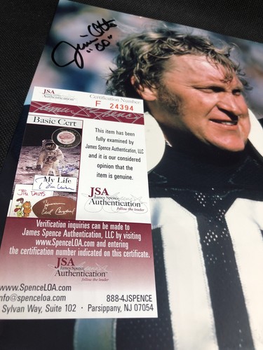 Jim Otto Oakland Raiders HOF 1980 Auto Signed 8x10 Photo ~ JSA COA - Picture 3 of 6