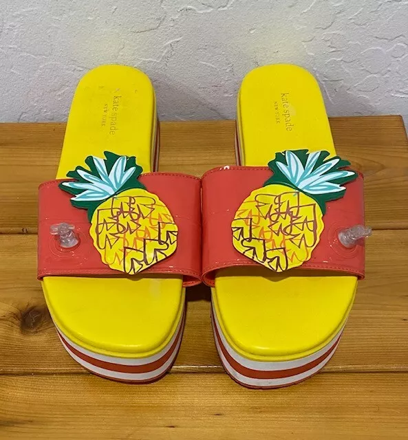 Kate spade pineapple flip flops sales