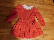 Ruth of Carolina Red Girl Dress Vintage USA Size 6X