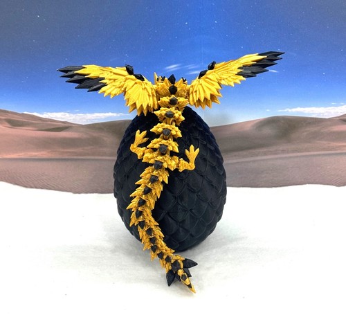 Crystal Winged Dragon with Egg 3D Printed Articulated Crystal Winged Dragon Toy - Bild 4 von 37