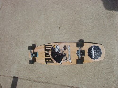 TEN EIGHTY LONG SKATEBOARD; 36"x9"x4"H, rough top, Wheel: 2.5"Diameterx 1 3/4" - Bild 3 von 5