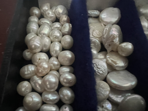 🔴 PERLE NATURALI avorio scaramazze vari formati per collana gioiello fai da te - Imagen 2 de 8