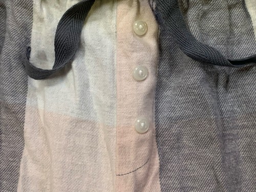 Pajama Pants Sonoma Lounge Flannel 100% Cotton Plaid Peach Gray XS Woman’s New - Picture 3 of 9