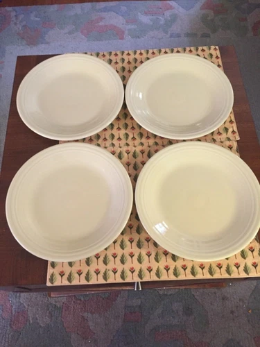 FIESTA 4 NEW IVORY BEIGE LUNCHEON PLATES  9”  FIESTA PLATE