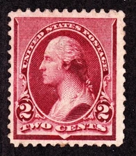 US 219D 2c Washington Mint VF OG LH SCV $175