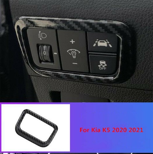 Interruptor de ajuste de faros de fibra de carbono para KIA K5 2020-2024 borde de botón - Imagen 3 de 6