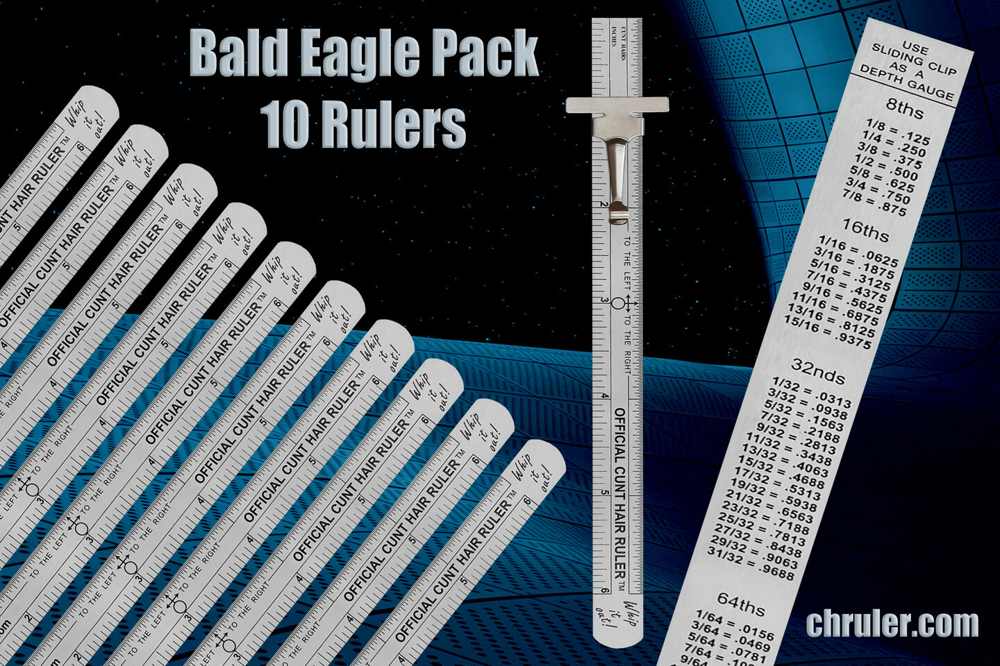 Official C Unt Hair Ruler 10 Stainless Steel Rulers Free Shipping Usa Ebay