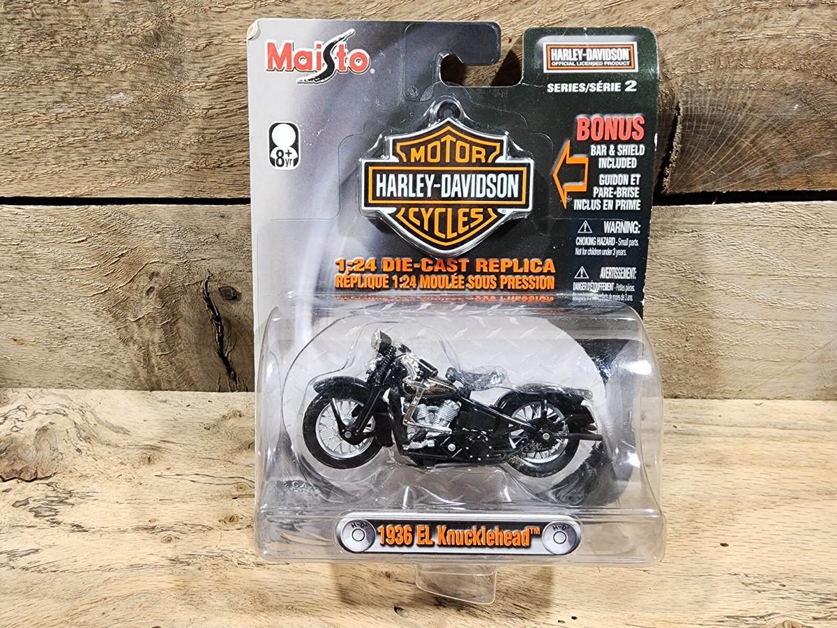 Harley Davidson Maisto 1936 EL Knucklehead Motorcycle Die Cast 1 