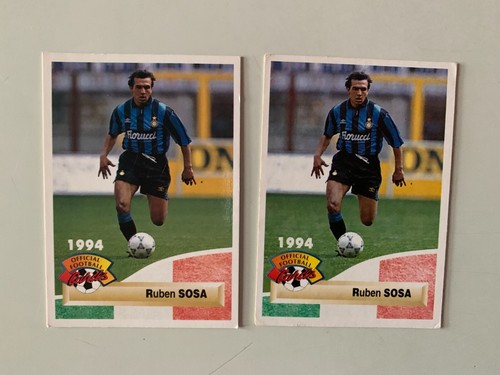 LOT 2 CARTES FOOTBALL PANINI - 1994 - RUBEN SOSA - INTER MILAN