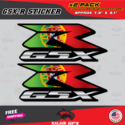 Suzuki GSXR Sticker Decal Set – Logo Emblems For 600/750/1000, Made In USA, Customizable (2-Pack)