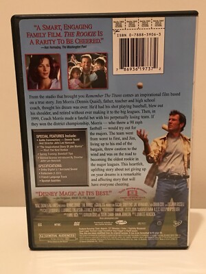 Disney - uu　DVD Walt Disney - The Rookie (DVD, 2002, Full Frame) starring