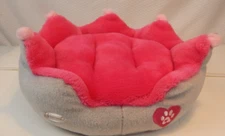 American Girl Doll Pet Bed Royal Dreams Princess Crown Sparkle Pink Gray  8"