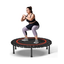 450LBS Foldable Mini Trampoline, 40" Fitness Trampoline with Durable Bungees