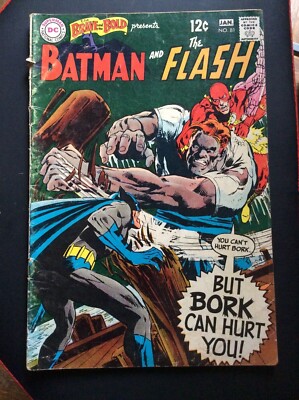 Jan 1968 DC Comics No. 81 Batman and Flash But Bork Can Hurt You! Brave and Bold