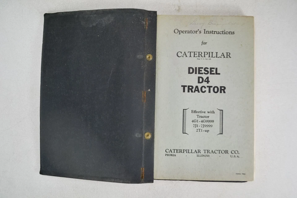 VTG Caterpillar Diesel Tractor D6 Owner's Manual, Parts Catalog, Hyster Winch - Image 2 of 4
