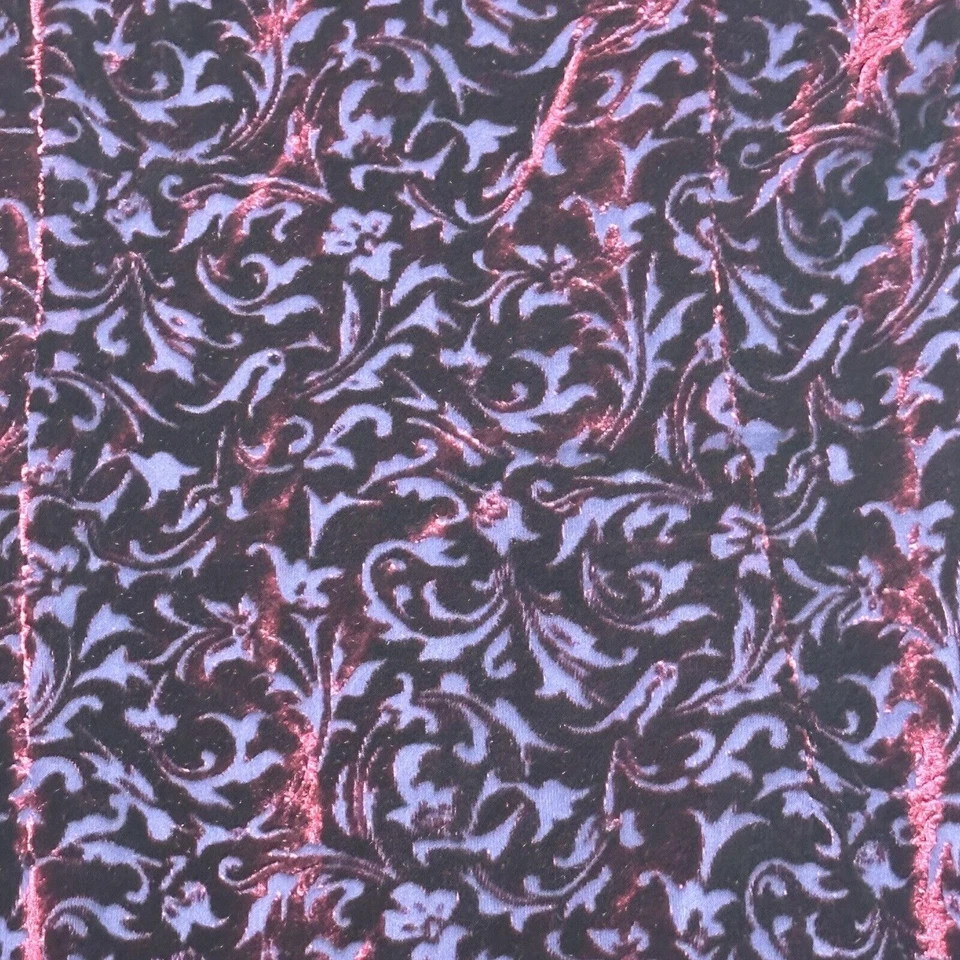 Mini Vestido Moda Intl Vintage Mezcla de Seda Rayón Terciopelo Floral Sin Mangas Vaina 2 Foto 3 de 4