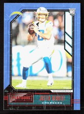2020 Panini Playbook Justin Herbert Orange Rookie Card RC #103 Chargers. rookie card picture