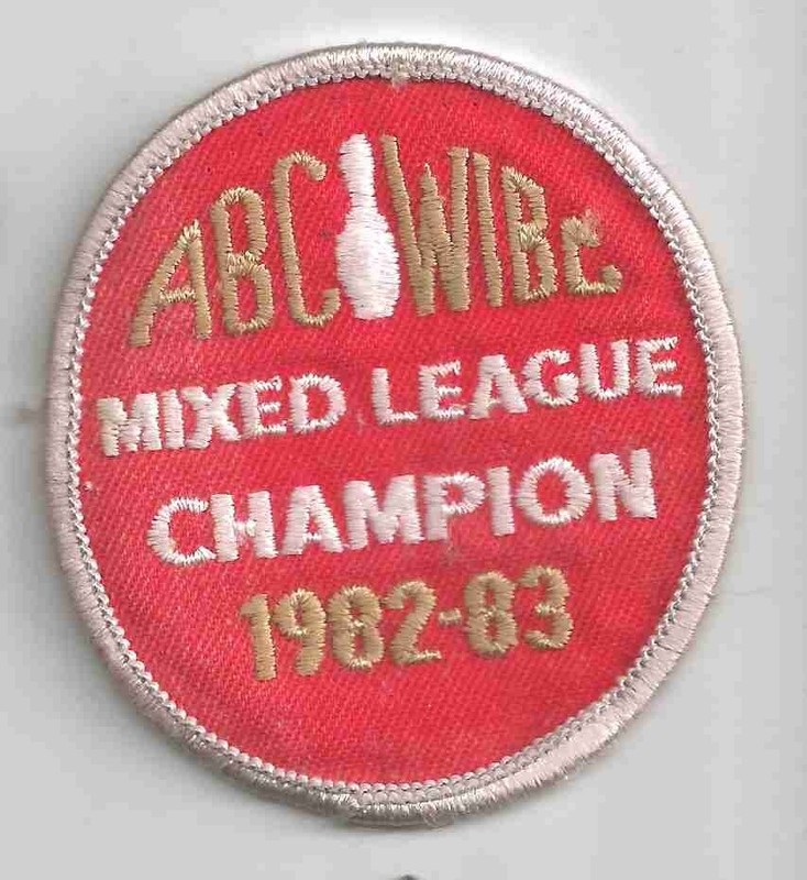 ABC WIBC Mixed League Champion 1982-83 Bowling Patch