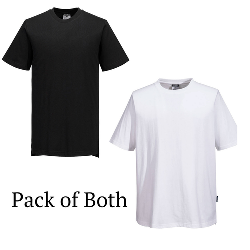 Portwest Chef Coolchecker T-Shirt (PW9) - Short Sleeve Plain Casual Professional - Picture 7 of 8