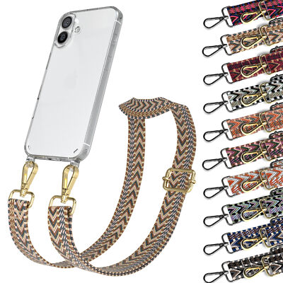 EAZY CASE für Apple iPhone 16 Plus Handykette Hülle Band Schultergurt Umhängen