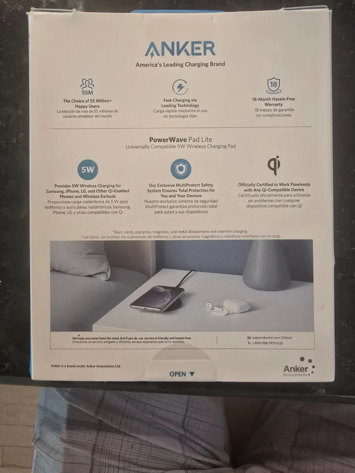 Anker Set It Down Power It Up Universal 5W Wireless Charging Pad Wireless - Image 2 of 2