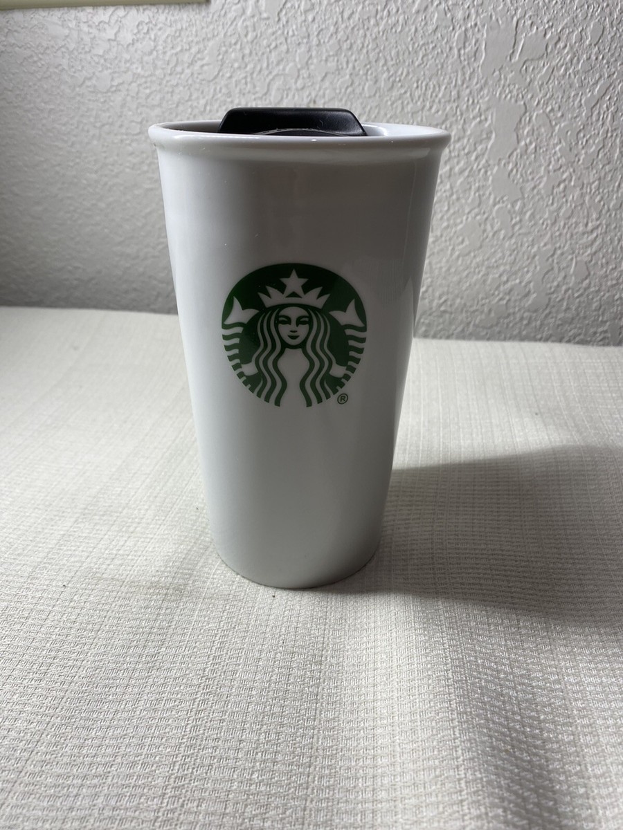 Starbucks Coffee Mug With Removable Lid 14 Ounce White