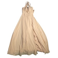 ChongXiao Formal Gown Convertible Straps Slit Chiffon Dress Size XS