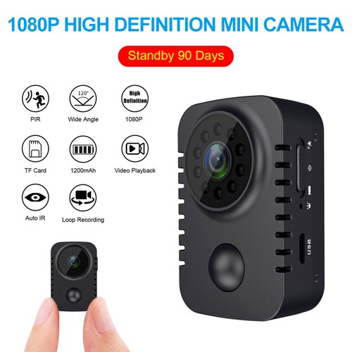 1080P HD Mini Body Dash Cam HD Cam Police Moto Bike Motion Camera 120° View - Photo 1 sur 20