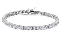 Silver 12.5ct Tennis Bracelet Russian Cz .925 Sterling Silver Bracelet on sale Silver 12.5ct Tennis Bracelet Russian Cz .925 Sterling Silver Bracelet on sale