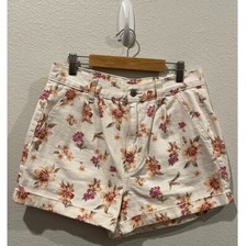 AMERICAN EAGLE Floral Denim High Rise Shorts Size 6
