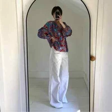 Love The Label Lucette Floral Puff Sleeve Top in Frenchie Size S Retail $198