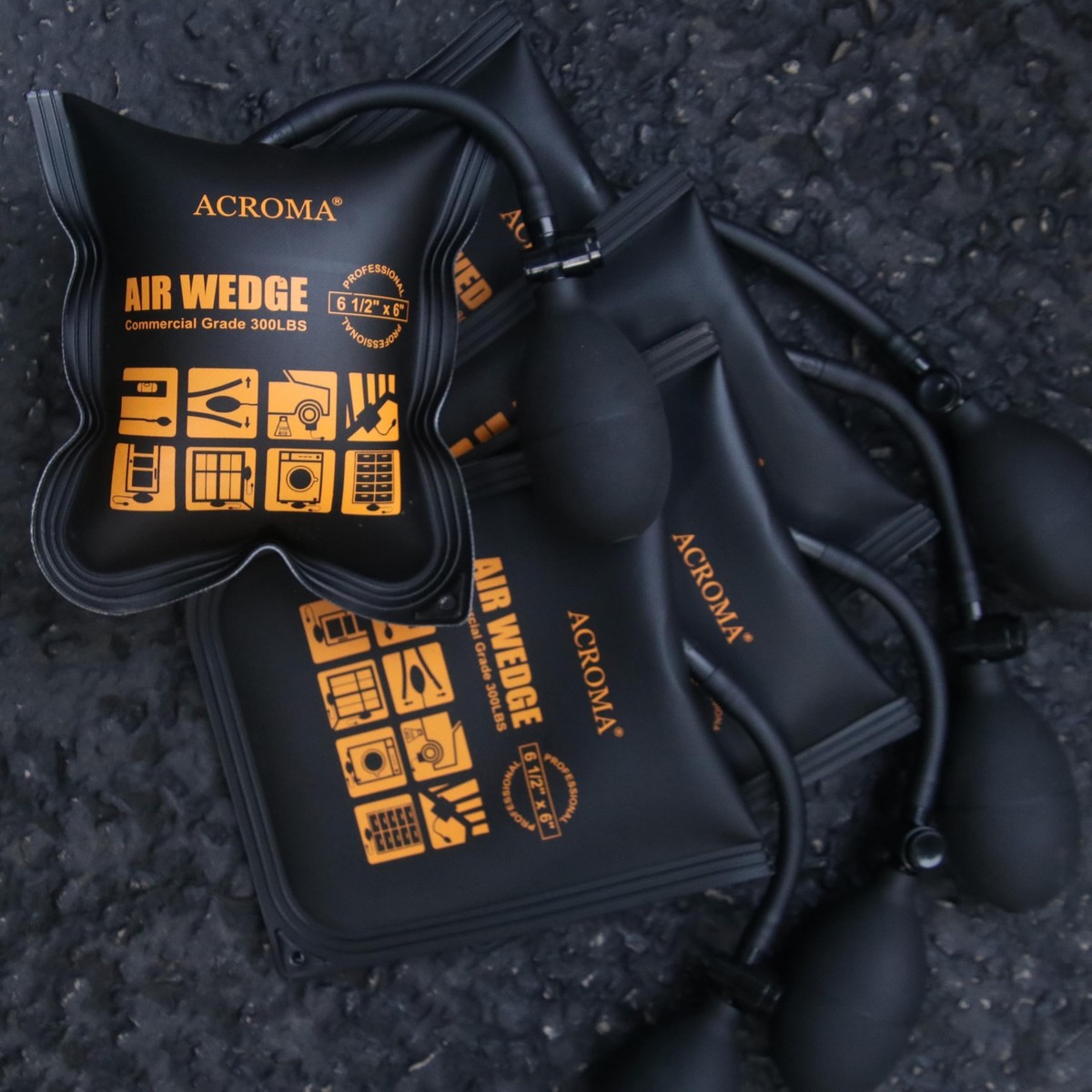 5-Pack Commercial Grade Air Wedge Bag Bump A0501A 300LB Load