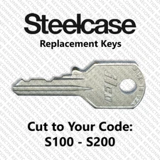Steelcase Chicago Replacement Key Cut to Your Code S100 - S200