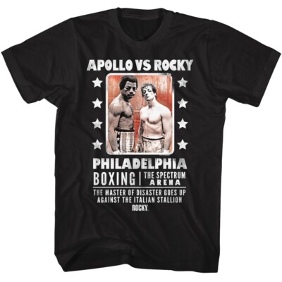 Rocky Balboa T-Shirt APOLLO CREED 1976 Heavyweight Championship Fight Black