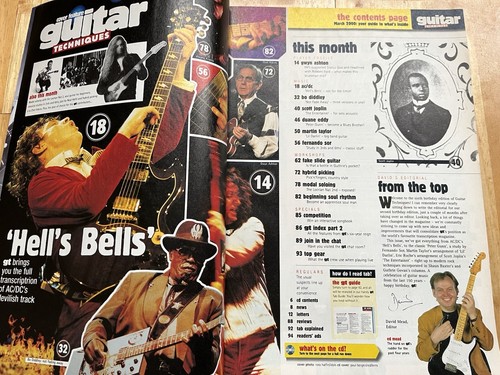 Guitar Techniques Magazine March 2000 (with CD) AC⚡️DC - Picture 2 of 3