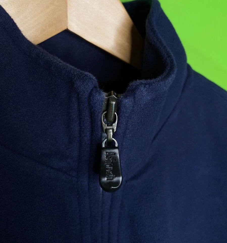 Pullover Ashworth Para Hombre Azul Marino Dri-Tech Térmico Bloque de Viento 1/4 Cremallera Talla Mediana Foto 4 de 4