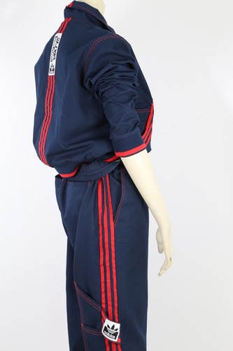 Adidas Olivia Oblanc Navy Red Stripe 2 Piece Jacket Pants Tracksuit Size S and L - 第 11/14 張圖片