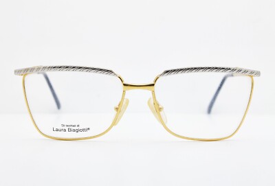 Laura Biagiotti V 117 Vintage Glasses Frame Eyewear Made in Italy 80s Fashion