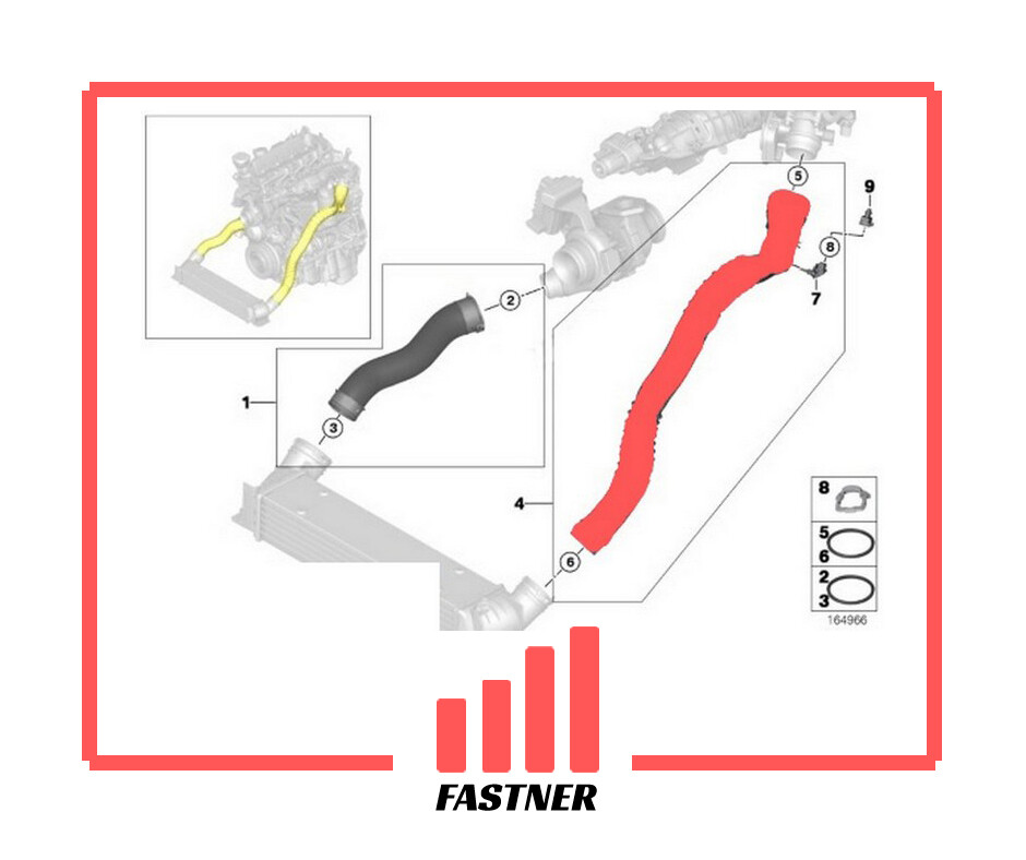 Tubo Intercooler Turbo BMW Serie 1 E81/E82/E87 116D/118D/120D/123D