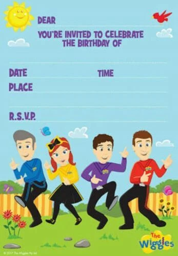 The Wiggles Birthday Greeting Invitations