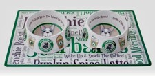 Haute Diggity Dog Frenchie French Bulldog STARBARKS 2 Bowls & Placemat Set NEW