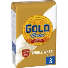 Gold Medal Premium Quality All Natural Whole Wheat Flour, 5 lb.