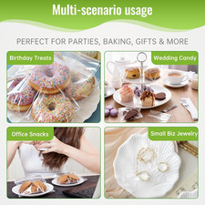 Cookie Bags 4x6 Inch Clear 200 Pcs, Self Seal Cellophane Bags Food Grade, Res...